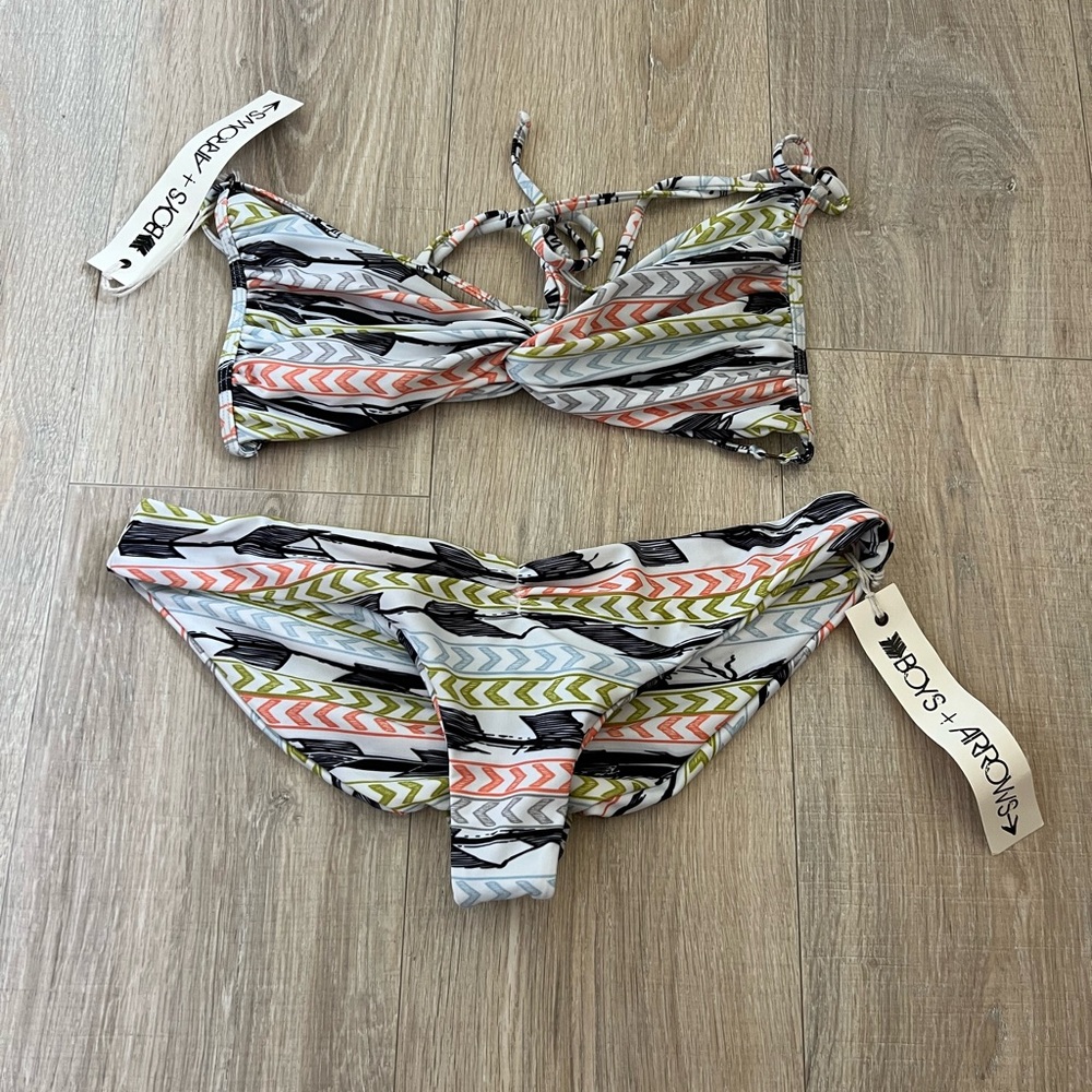 NWT Boys + Arrows Bikini Set Size Large